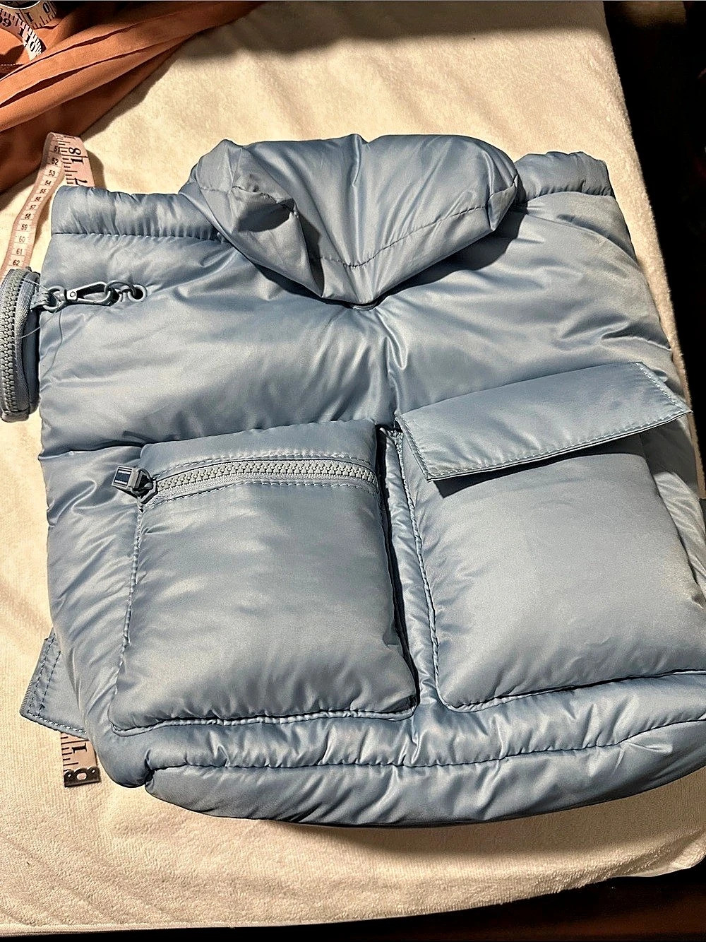 WILDFOX Puffer Drawstring Backpack Blue - Picture 9 of 11